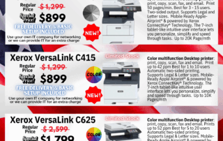 4th of July Copier Xerox Desktop MFP Printer Copier Fax Scan ConnectKey. Print free for a year on Xerox Versalink B415, C415 or C625. Best Business Class MFP Copier in Tampa Clearwater St Pete