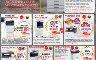 Features Xerox Altalink C8145 Copier Super Deal Lease $99 monthly. 2026 Presidents Day Copier MFP Sale in Tampa Bay Copy Data Versalink, Altalink, Primelink Digital Copier MFP