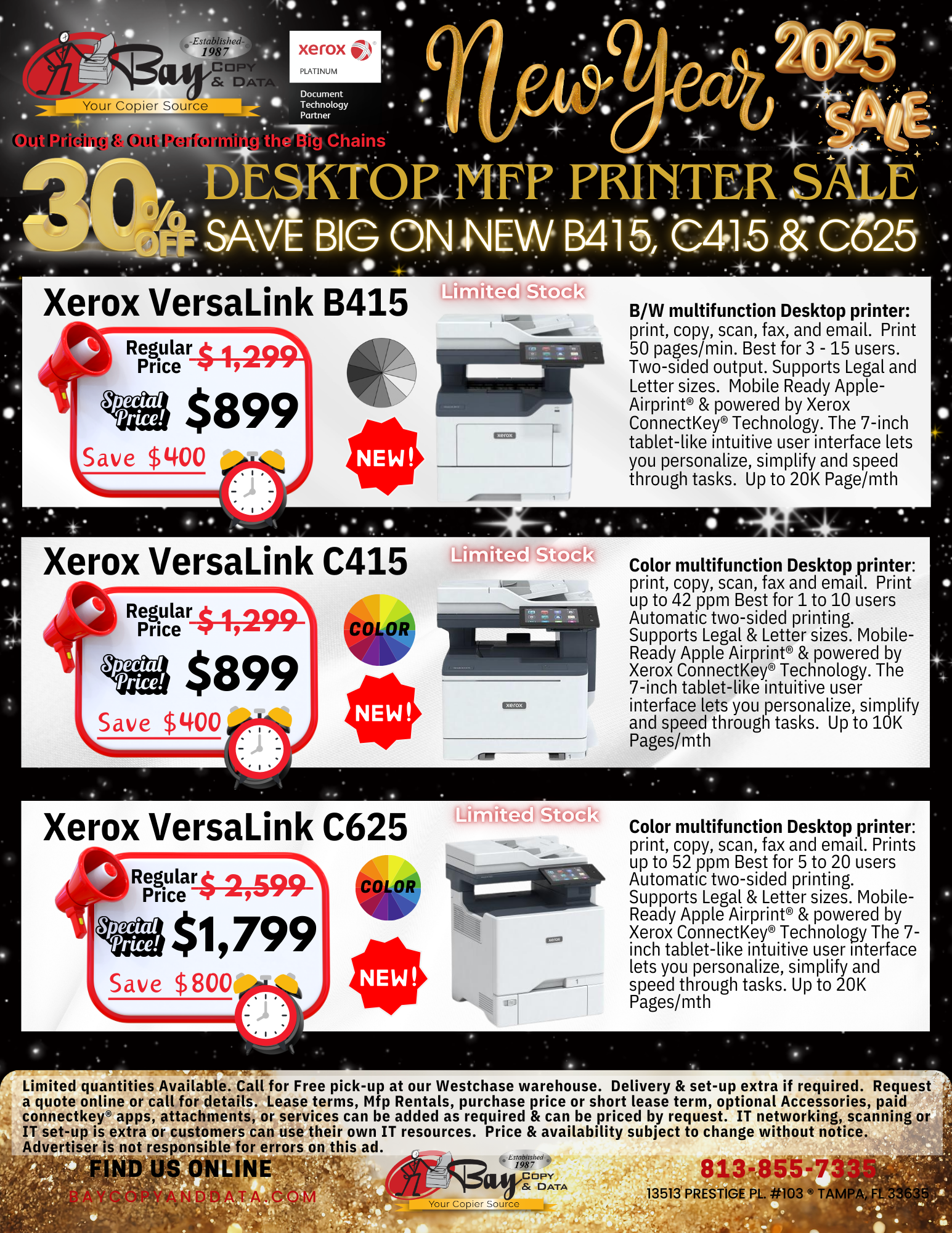 Desktop Copier Quotes in Tampa Bay Copy Data. Copiers on Sale at 30% Off.